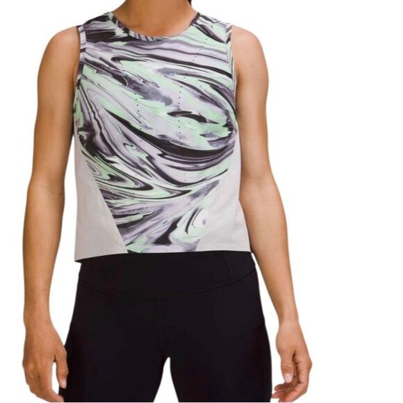 Lululemon Swift Ventilated Running Tank Top Paint Glide Warp Multi - Picture 1 of 10
